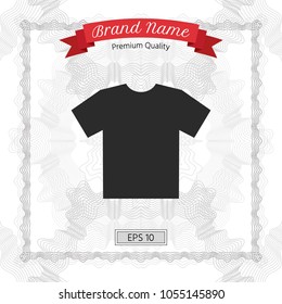 Men's T-shirt icon , the silhouette. Menu item in the web design