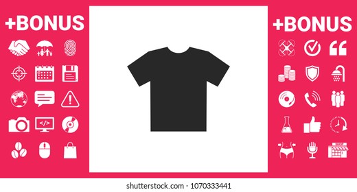 Men's T-shirt icon , the silhouette. Menu item in the web design