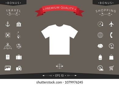 Men's T-shirt icon , the silhouette. Menu item in the web design