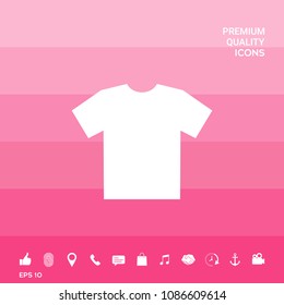 Men's T-shirt icon , the silhouette. Menu item in the web design