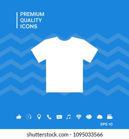 Men's T-shirt icon , the silhouette. Menu item in the web design