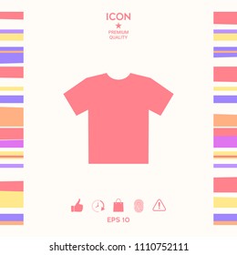 Men's T-shirt icon , the silhouette. Menu item in the web design