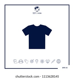 Men's T-shirt icon , the silhouette. Menu item in the web design