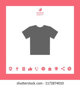 Men's T-shirt icon , the silhouette. Menu item in the web design