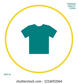 Men's T-shirt icon , the silhouette. Menu item in the web design