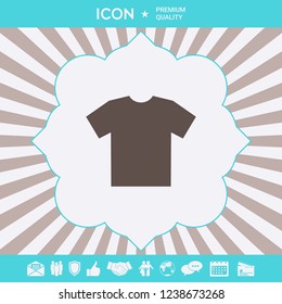 Men's T-shirt icon , the silhouette. Menu item in the web design