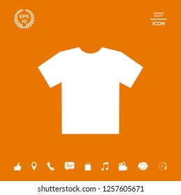 Men's T-shirt icon , the silhouette. Menu item in the web design
