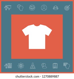 Men's T-shirt icon , the silhouette. Menu item in the web design