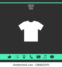 Men's T-shirt icon , the silhouette. Menu item in the web design