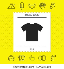 Men's T-shirt icon , the silhouette. Menu item in the web design