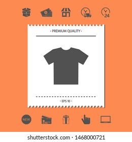 Men's T-shirt icon , the silhouette. Menu item in the web design
