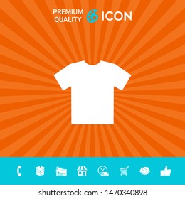 Men's T-shirt icon , the silhouette. Menu item in the web design