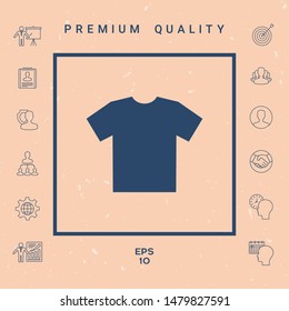 Men's T-shirt icon , the silhouette. Menu item in the web design
