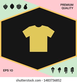 Men's T-shirt icon , the silhouette. Menu item in the web design