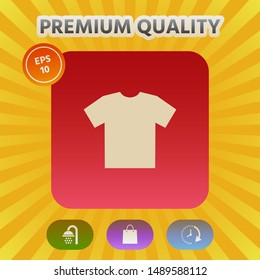 Men's T-shirt icon , the silhouette. Menu item in the web design