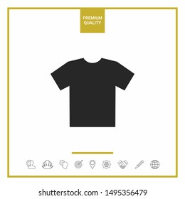 Men's T-shirt icon , the silhouette. Menu item in the web design