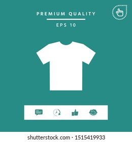 Men's T-shirt icon , the silhouette. Menu item in the web design