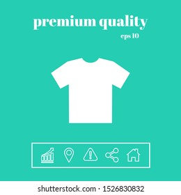 Men's T-shirt icon , the silhouette. Menu item in the web design