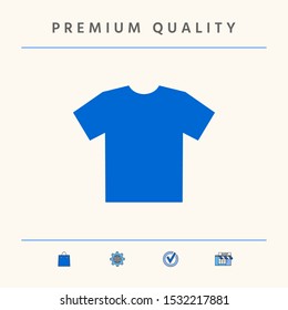 Men's T-shirt icon , the silhouette. Menu item in the web design