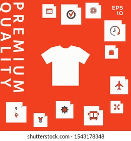 Men's T-shirt icon , the silhouette. Menu item in the web design