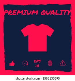 Men's T-shirt icon , the silhouette. Menu item in the web design