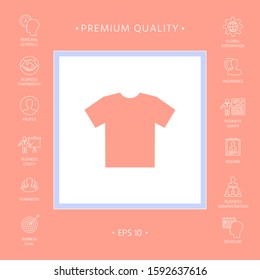 Men's T-shirt icon , the silhouette. Menu item in the web design