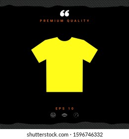 Men's T-shirt icon , the silhouette. Menu item in the web design