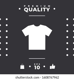 Men's T-shirt icon , the silhouette. Menu item in the web design