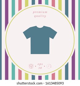 Men's T-shirt icon , the silhouette. Menu item in the web design