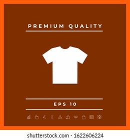 Men's T-shirt icon , the silhouette. Menu item in the web design