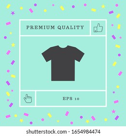 Men's T-shirt icon , the silhouette. Menu item in the web design