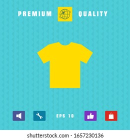 Men's T-shirt icon , the silhouette. Menu item in the web design