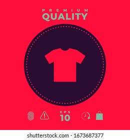 Men's T-shirt icon , the silhouette. Menu item in the web design