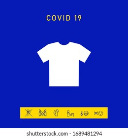 Men's T-shirt icon , the silhouette. Menu item in the web design