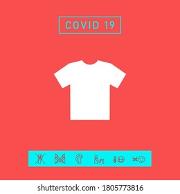 Men's T-shirt icon , the silhouette. Menu item in the web design