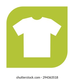 Men's T-shirt icon, the silhouette. Menu item in the web design.