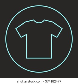 Men's T-shirt icon, the silhouette. Menu item in the web design.