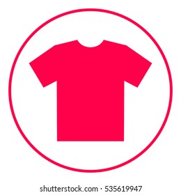 Men's T-shirt icon , the silhouette. Menu item in the web design