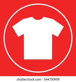 Men's T-shirt icon , the silhouette. Menu item in the web design