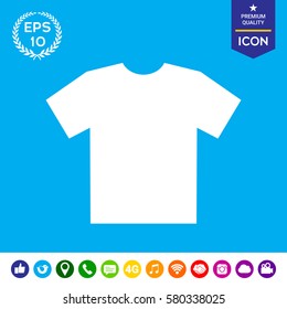 Men's T-shirt icon , the silhouette. Menu item in the web design