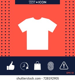 Men's T-shirt icon , the silhouette. Menu item in the web design Men's T-shirt icon , the silhouette. Menu item in the web design