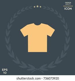 Men's T-shirt icon , the silhouette. Menu item in the web design