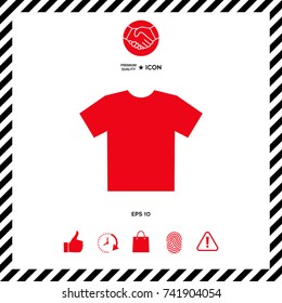 Men's T-shirt icon , the silhouette. Menu item in the web design