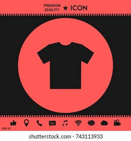 Men's T-shirt icon , the silhouette. Menu item in the web design