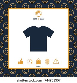 Men's T-shirt icon , the silhouette. Menu item in the web design