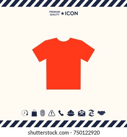 Men's T-shirt icon , the silhouette. Menu item in the web design