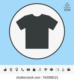 Men's T-shirt icon , the silhouette. Menu item in the web design