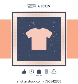 Men's T-shirt icon , the silhouette. Menu item in the web design