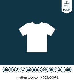 Men's T-shirt icon , the silhouette. Menu item in the web design