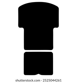 Men's T-shirt Icon. Men's T-shirt and Underwear Set. Clothing Label or Pictogram Tag.